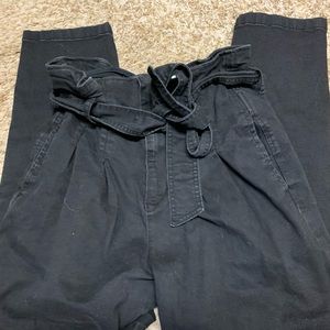 Black Tie Straight Leg Jeans